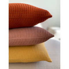 "Glymur" moutarde - Housse de coussin