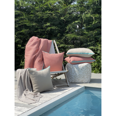 "Moorea" Marsala et Vert - Housse de coussin