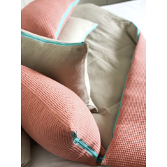 "Moorea" Lin et Vert - Housse de coussin