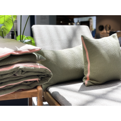 "Moorea" Lin et Rose - Housse de coussin