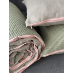 "Moorea" Lin et Rose - Housse de coussin