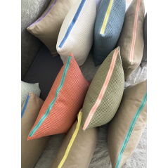 "Moorea" Lin et Jaune - Housse de coussin