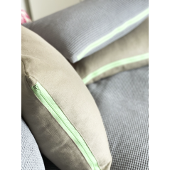 "Moorea" Lin et Vert d'eau - Housse de coussin
