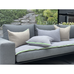 "Moorea" Lin et Vert d'eau - Housse de coussin