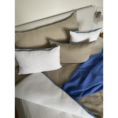 "Moorea" Blanc et Bleu - Sofa cover