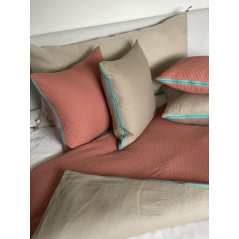 "Moorea" Marsala et Vert - Sofa cover
