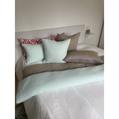 "Moorea" Menthe et Violet - Sofa cover
