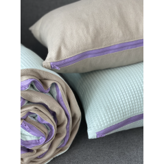 "Moorea" Menthe et Violet - Sofa cover
