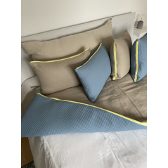 "Moorea" Denim et Jaune - Sofa cover