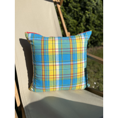 "Antilles" - Madras / Violet - Housse de coussin