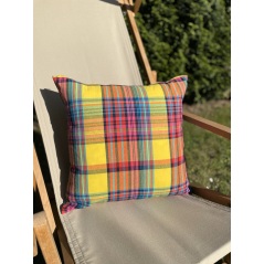 "Antilles" - Madras / Sapin- Housse de coussin