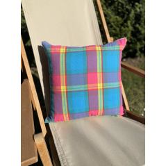 "Antilles" - Madras / Fuchsia - Housse de coussin
