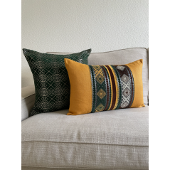 "Zellige" vert - Housse de coussin