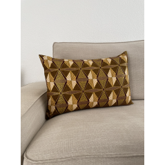"Montagne dorée" - Housse de coussin rectangulaire