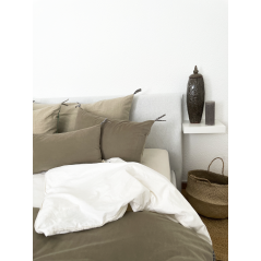 "Stuðlagil" taupe - Housse de coussin